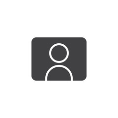 Video Streamer Blogger vector icon. filled flat sign for mobile concept and web design. Youtuber simple solid icon. Symbol, logo illustration. Pixel perfect vector graphics