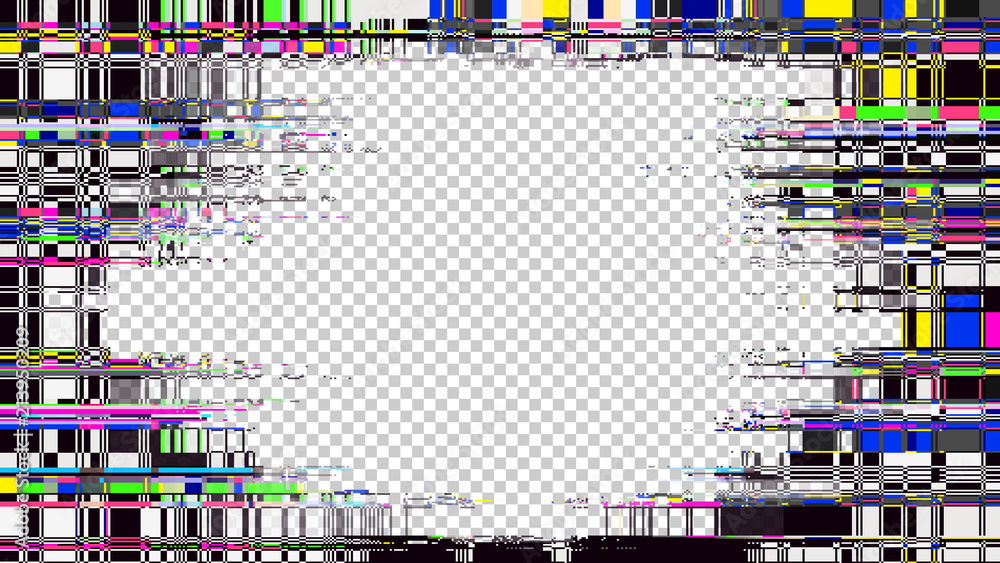Poster glitch frame. display error background. computer screen digital noise. abstract business design. vid