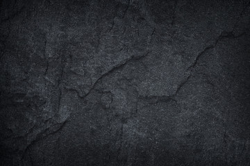 Dark grey black slate stone background or texture