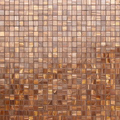 small brown mosaic tiles background