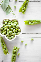 Fresh green peas