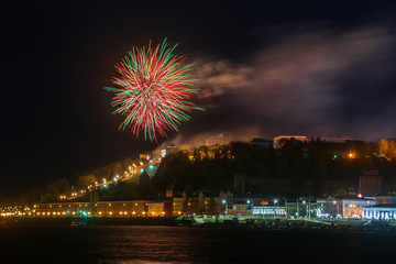 Fireworks in the city