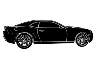 Obraz na płótnie Canvas silhouette of sports car vector