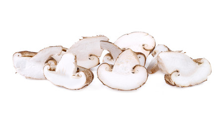 Fresh Shiitake mushroom on white background
