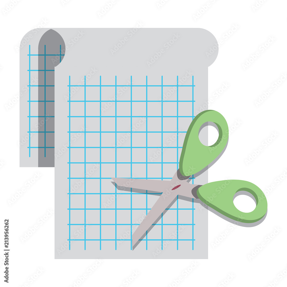 Poster notepad and scissors