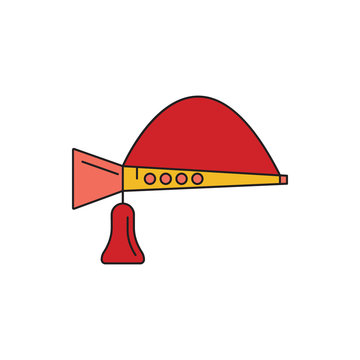 Korea hat icon, cartoon style