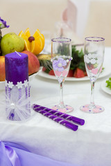 Wedding Candles and Handmade Glasses