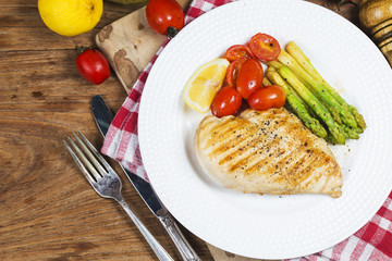a dish of chicken breast