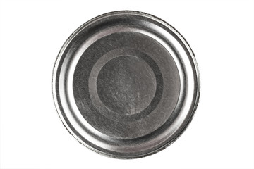 tin cover on white background