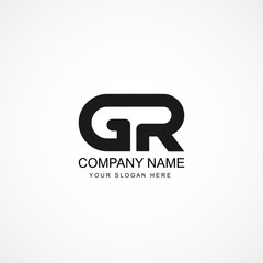 Initial Letter GR Logo Template Design