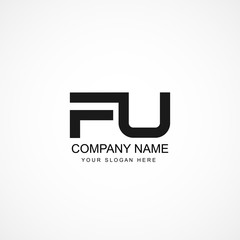 Initial Letter FU Logo Template Design