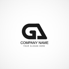 Initial Letter GA Logo Template Design - obrazy, fototapety, plakaty