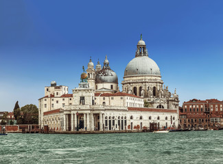 Fototapeta na wymiar View on Cathedral of Santa Maria della Salute. Venice, Italy