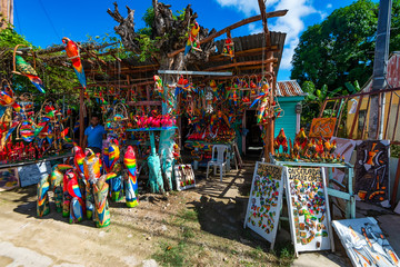 Traditional souvenir shop in Dominican Republic