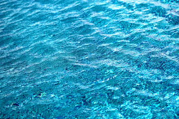 Photo of a macro of blue sea waves