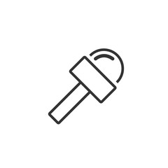 microphone line vector icon