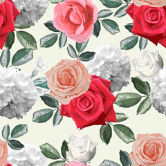 Floral bouquet seamless pattern