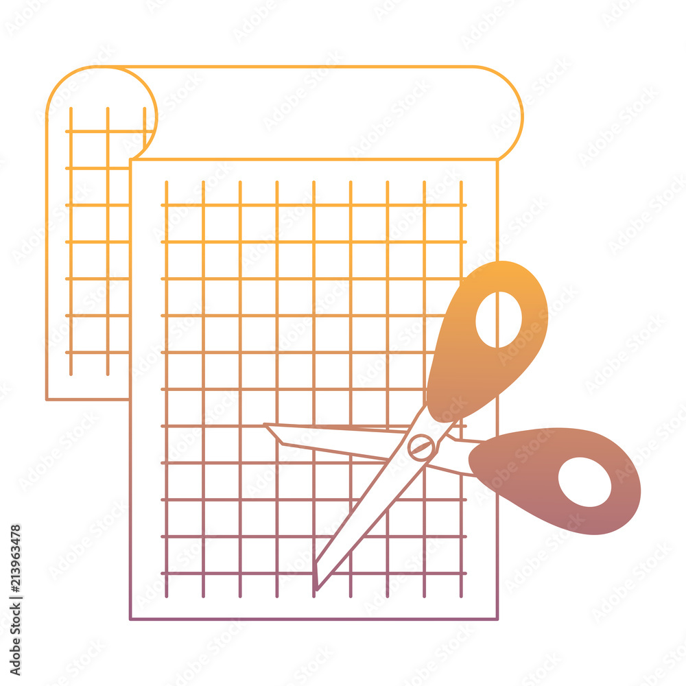 Poster notepad and scissors