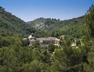 Fototapeta premium The Senanque Abbey near Gordes is one of the best preserved Cistercian monasteries. Vaucluse, Provence, France