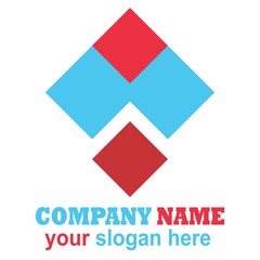 color paper isolated red blank blue sign abstract logo icon design vector templates stock graphic symbol