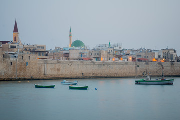 Sea wall in the old city of Acre (Akko)
