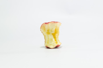 Red apple in white background