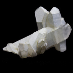 Natural rhinestone untreated on a white background