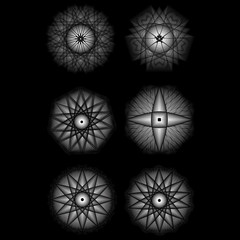 Holiday patterns of stars and flowers for gifts ground