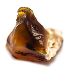 A small piece of natural fire opal macro