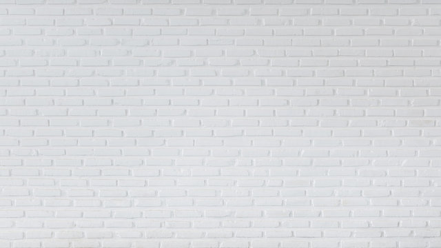 Pattern of white brick wall for background and textured, Seamless white brick wall background © peangdao