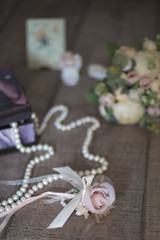 wreath, wedding decoration of the bride, flowers, bouquet