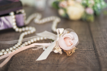 wreath, wedding decoration of the bride, flowers, bouquet