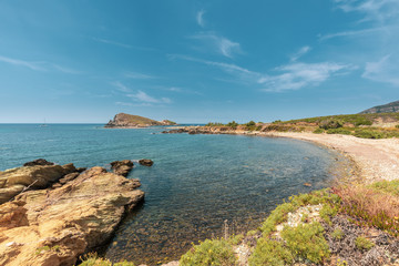 Fototapeta na wymiar Small beach at Mute in Corsica