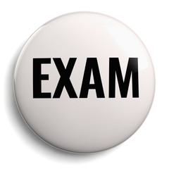 Exam Round Symbol Isolated