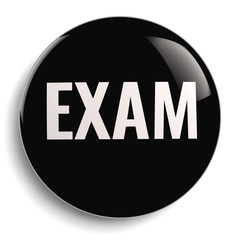 Exam Round Symbol Isolated