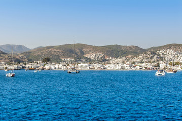 Bodrum, Turkey, 23 October 2010: Bodrum Cup Races, Gulet Wooden Sailboats and Catamaran