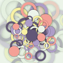 bright modern background, multicolored rings, circles
