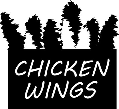 chicken wing. vector logo