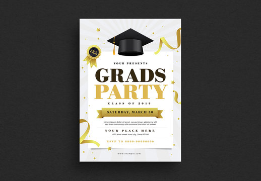 Graduation Party Flyer Layout