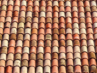Tile roof background