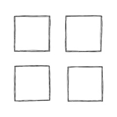 Vector collection of frames. Doodle border elements.