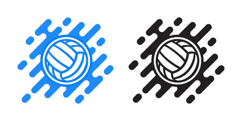 Volleyball ball vector icon isolated on white. Water polo ball vector icon
