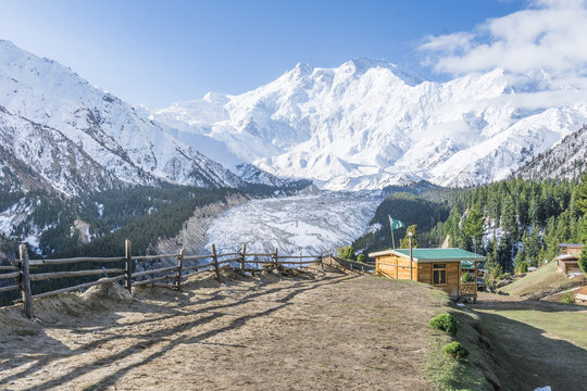 beautiful view of Nanga Parbat the killer mountain from fairy meadow
