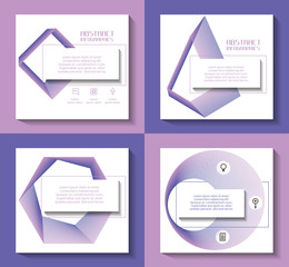 template set infographic with figures geometrics