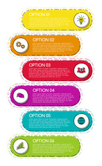 Obraz premium Layout of infograph with hand drawn business icons. Vector.