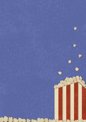 palomitas de ma&iacute;z en caja roja y blanca