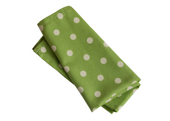 Kitchen fabric napkin isolated on white background. Accessories for table serving