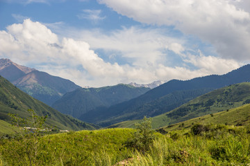 Mountains landscape of the Kaskelen gorge in the Tien-Shan Mountains, Almaty, Kazakhstan