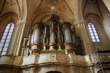 Organ St Anne's church in Vilnius, Lithuania.