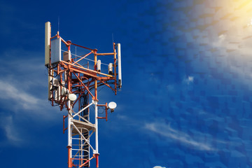 base station network operator. 5G. 4G, 3G mobile technologies.